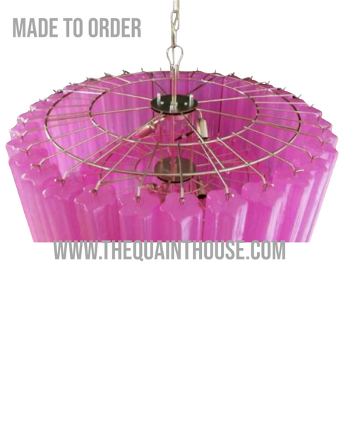 Fuschia Pink Four Tier Chandelier- Bespoke