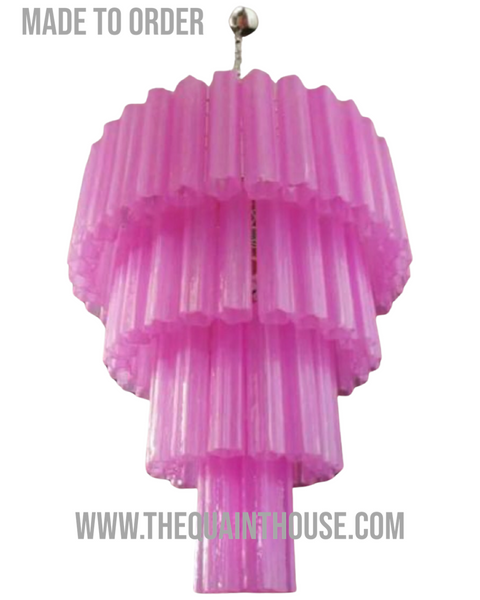Fuschia Pink Four Tier Chandelier- Bespoke