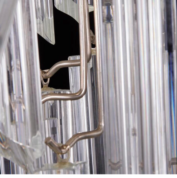 Cascading Clear Glass Four Tier Chandelier- Handmade