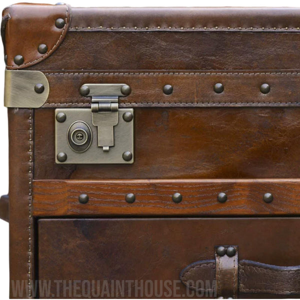The Oxford Vintage Leather Trunk Chest