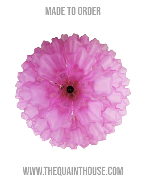 Fuschia Pink Four Tier Chandelier- Bespoke