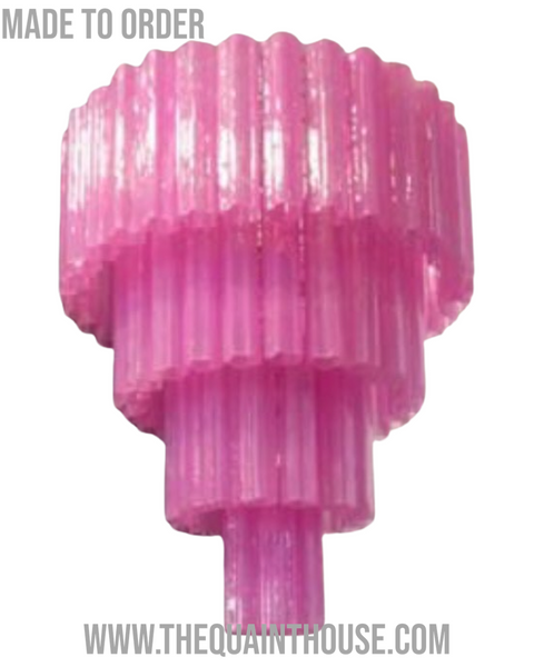 Fuschia Pink Four Tier Chandelier- Bespoke