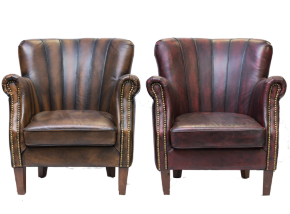 Leather clearance fireside chair