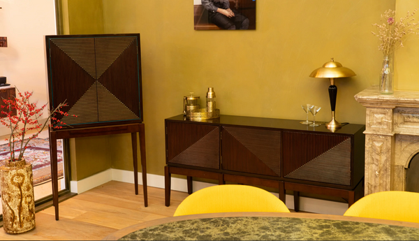 Handmade Art Deco Liquor Cabinet