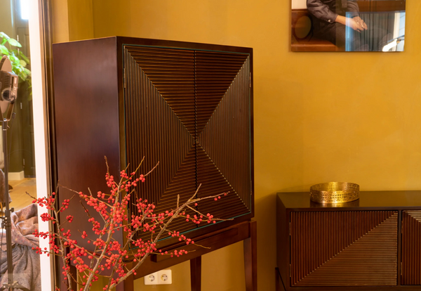 Handmade Art Deco Liquor Cabinet