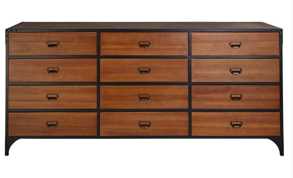 Large 12 Drawer Solid Pine Apothecary Cabinet Collectors Industrial
