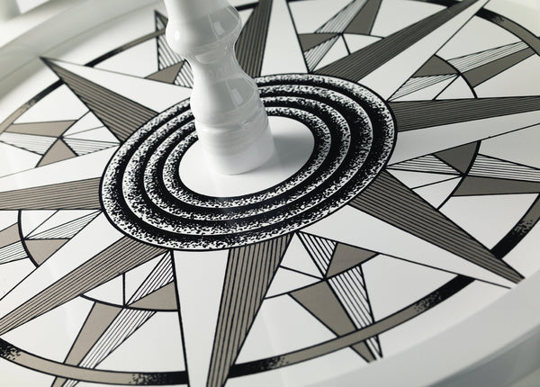 Limited Edition Floor Standing White Globe Bar