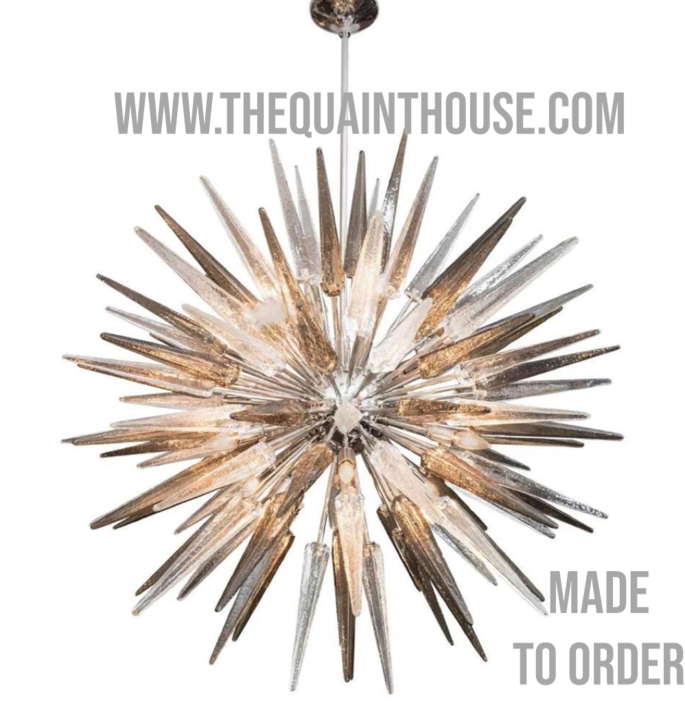 Modern round ball spike chandelier