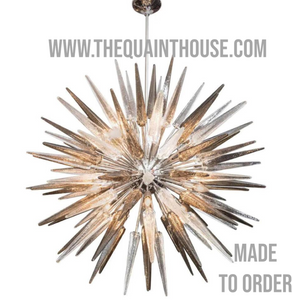 Modern round ball spike chandelier