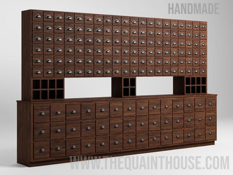 Bespoke apothecary cabinet-162 drawers - Handmade in England