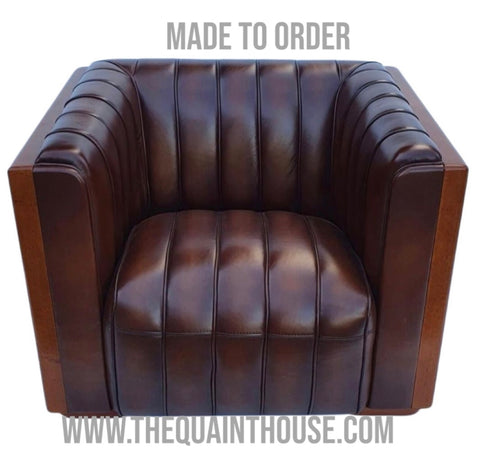 Aspen club chair, Fluted- Handmade