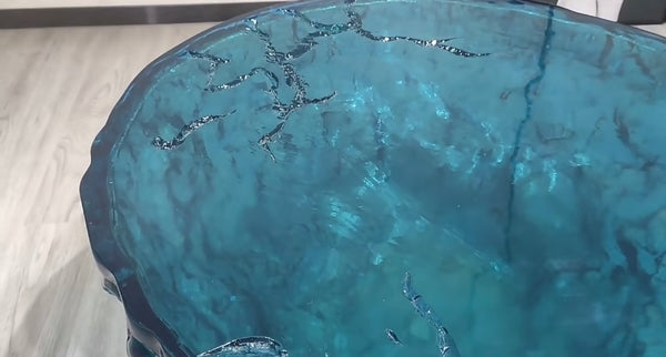 Kryptonite Resin Side Table- Handmade