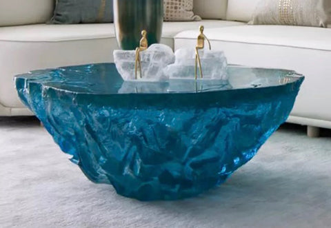 Kryptonite Resin Side Table- Handmade