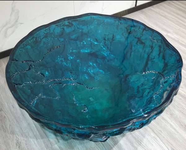 Kryptonite Resin Side Table- Handmade