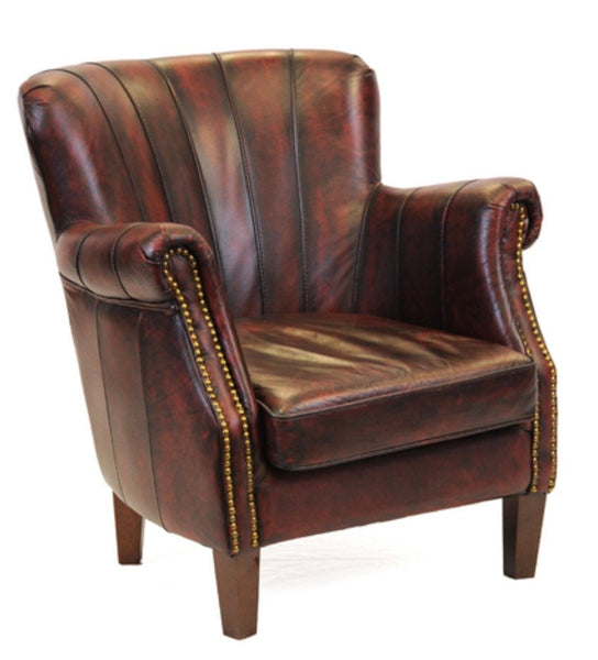 Sloane Leather Armchair Professor Chair Fireside Chair Hall Chair- Various colours available