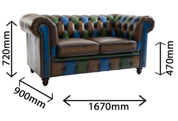 Tri Colour Duke Chesterfield Sofa