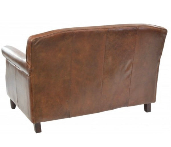 Classic Two Seater Leather Sofa - The Saba Collection