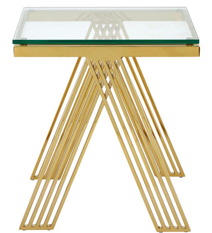 Designer Solid Gold Side Table - The Soko
