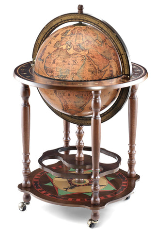 Classic Globe Cabinet Minosse on Wheels
